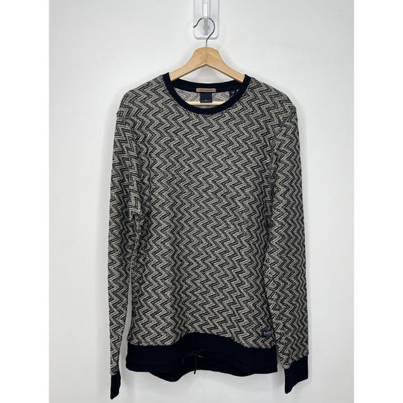 Scotch & Soda Other - Scotch & Soda Sweater Mens Large Geometric Pattern Knit Cotton Preppy Crewneck